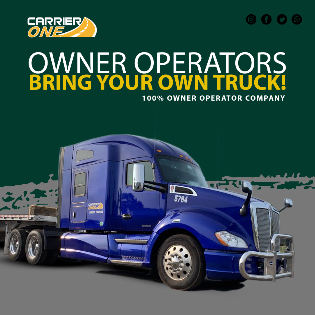 Carrier one is partnering with Owner Operators* Up to $1.25 per gallon
