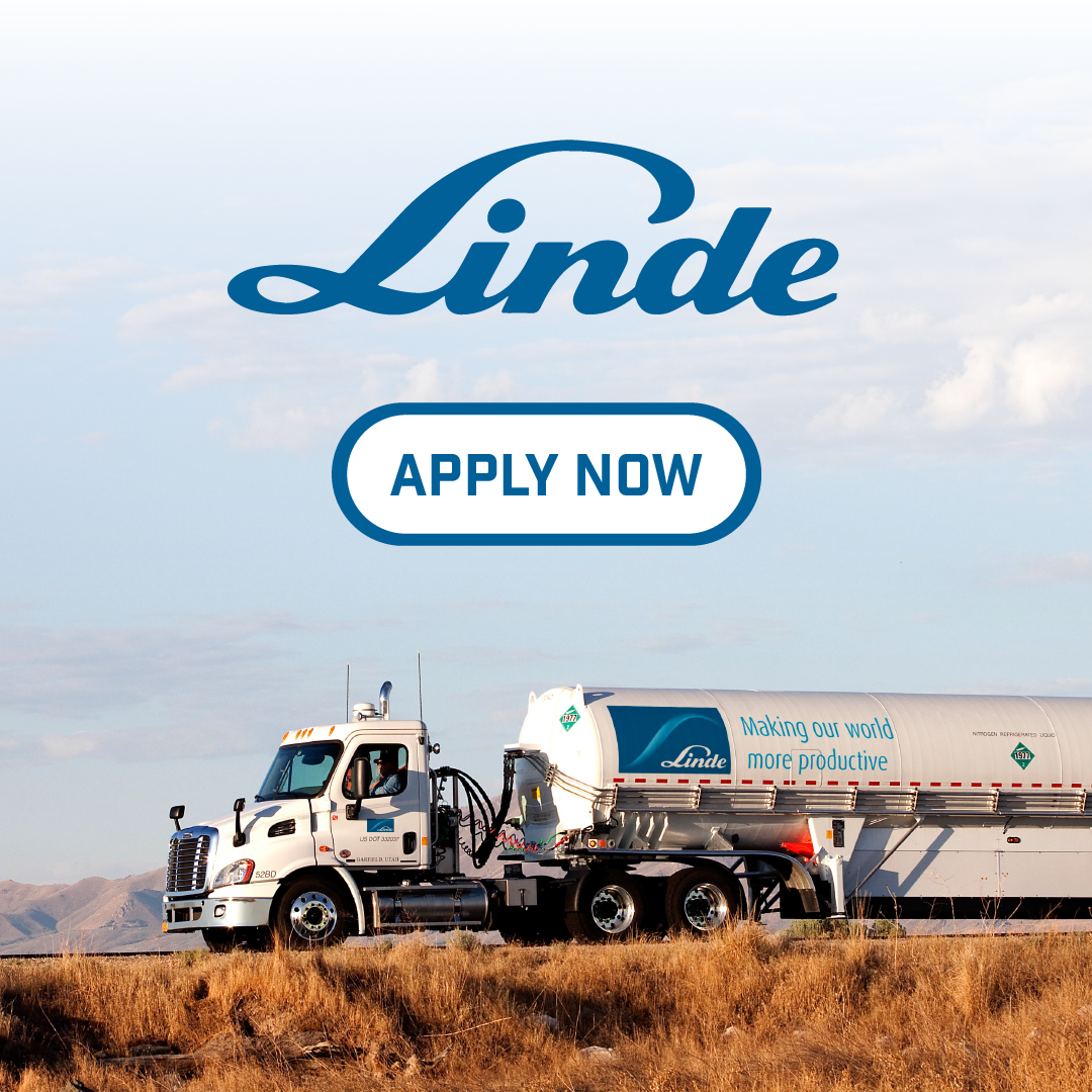 Linde Team is HIRING Hazmat & Tanker Drivers